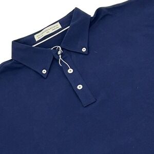 Holderness & Bourne The Burton Shirt Mens XXL Navy Long Sleeve Polo Golf NEW